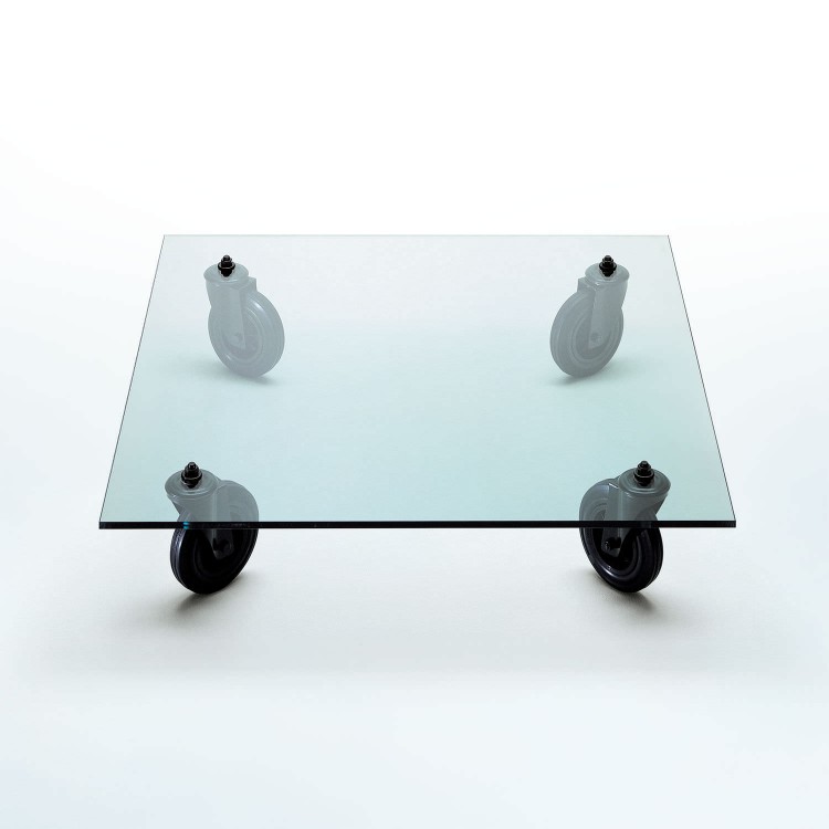 Tavolo con ruote tavolino basso quadrato o rettangolare Fontana Arte